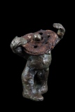 tempo rubato 2016 - bronze ferraille L11H 13.5 - bronzes ,  verre avec ferraille