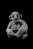 la bienveillance 2018 - raku patiné L20 H 23 - terres peintes et rakus