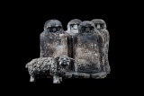 les joies de la campagne 2017- raku patiné L27 H 20 - terres peintes et rakus